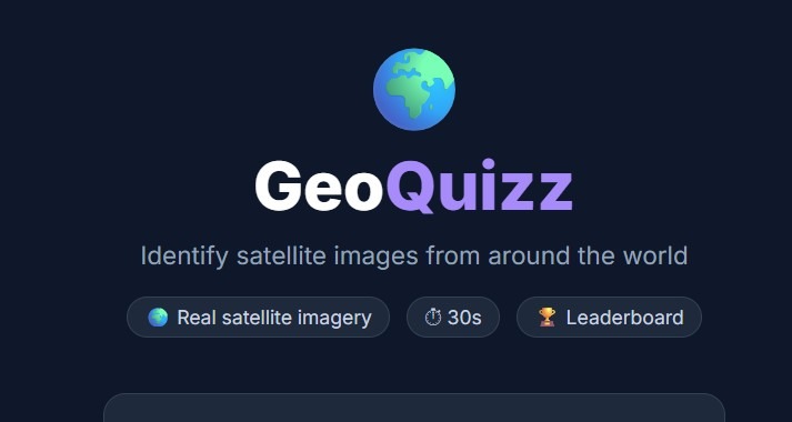 GeoQuizz — Quiz d'interprétation d'images satellites optiques par Nicolas Blassel